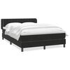 vidaXL Giroletto a Molle con Materasso Nero 160x210 cm in Velluto