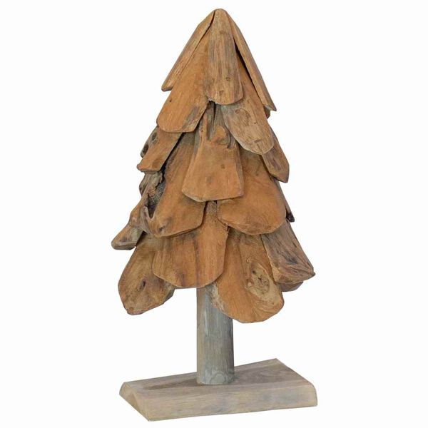 vidaXL Albero di Natale Marrone 60 cm Legno massello di teak