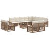 vidaXL Set Divano da Giardino 13 pcs Beige polyrattan