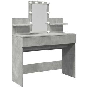 vidaXL Toeletta con LED Grigio Cemento 100x40x130 cm