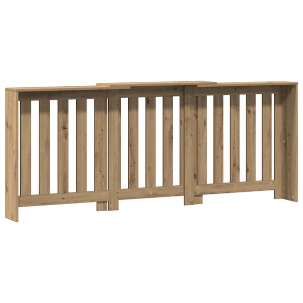vidaXL Copertura Termosifone Rovere Artigianale 205x21,5x83,5 cm Legno