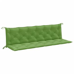 vidaXL Cuscini Panca Giardino 2pz Verde M&eacute;lange 200x50x7 cm Tessuto