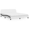 vidaXL Letto con Materasso Dover Bianco e Nero 180x200cm Similpelle