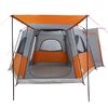 vidaXL Tenda da Campeggio 4 Persone Grigio e Arancione Impermeabile