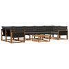 vidaXL Set di divani da esterno con cuscino 8 pcs Naturale e Nero