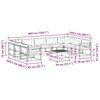vidaXL Set di divani da esterno 10 pcs Grigio Naturale e Chiaro