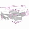 vidaXL Set Divano da Giardino 9 pcs Grigio polyrattan