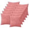 vidaXL Cuscino con cuscino HEERLEN 12 pz Rosa Velluto
