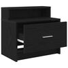 vidaXL Comodini con Cassetto 2 pz Rovere Nero 51x31x47 cm