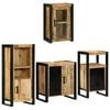 vidaXL Set di mobili per il bagno 4 pcs Legno di Mango Massello