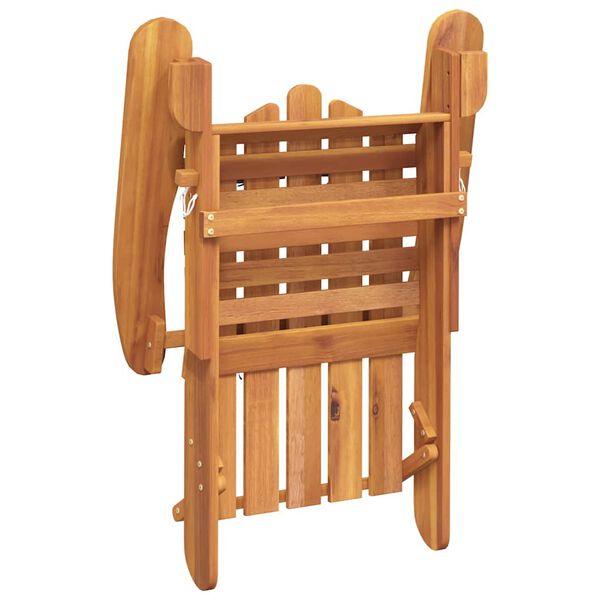 vidaXL Sedia da Giardino Adirondack con Poggiapiedi Massello di Acacia