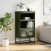 vidaXL Credenza Verde Oliva 68x39x123 cm in Acciaio