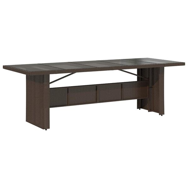 vidaXL Set Bistr&ograve; da Giardino 11 pz con Cuscini in Polyrattan Marrone