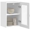 vidaXL Pensile da Cucina con Porta in Vetro Porto Bianco
