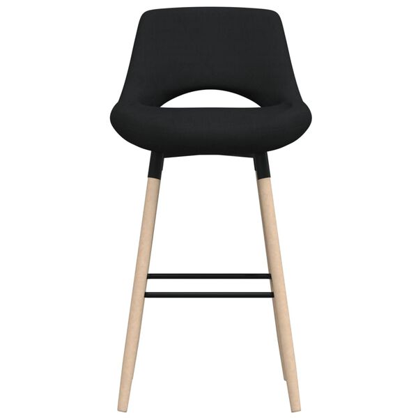 vidaXL Sgabello da Bar Nero in Tessuto