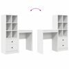 vidaXL Scrivania con cassetto 2 pcs Bianco