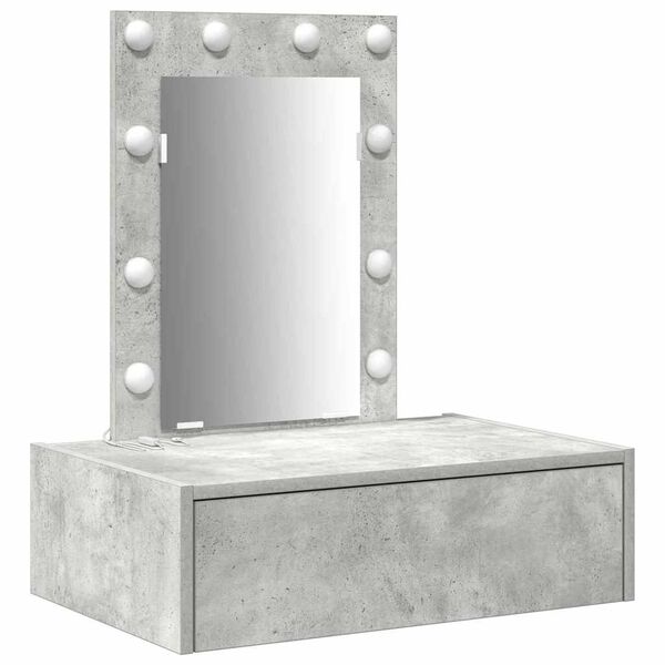 vidaXL Tavolo da Trucco Grigio 60 x 40 x 70 cm Legno multistrato