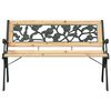 vidaXL Panchina da giardino con cuscino Marrone 116 x 54 x 73 cm legno