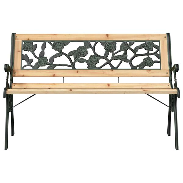 vidaXL Panchina da giardino con cuscino Marrone 116 x 54 x 73 cm legno
