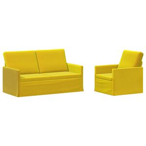 vidaXL Set di divani 2 pcs Giallo Velluto (V)