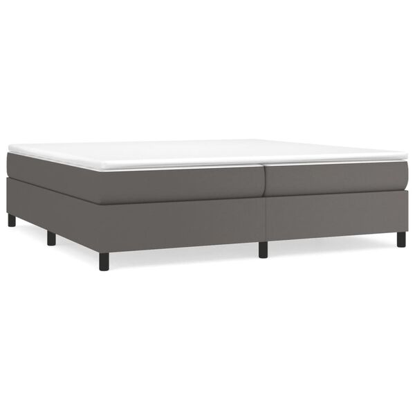 vidaXL Struttura Letto a Rete a Molle Grigio 200x200 cm in Similpelle