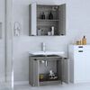 vidaXL Set Mobili da Bagno 2 pz Grigio Sonoma in Legno Multistrato