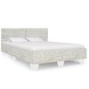 vidaXL Giroletto senza Materasso Grigio Vero Rattan 140x200 cm