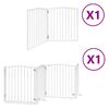 vidaXL Cancello Cani Porta Pieghevole Bianco 6 Pannelli 480 cm Pioppo