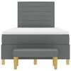 vidaXL Letto a molle con materasso Grigio scuro 120 x 200 cm Tessuto