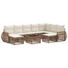 vidaXL Set Divano da Giardino 10 pcs Beige polyrattan