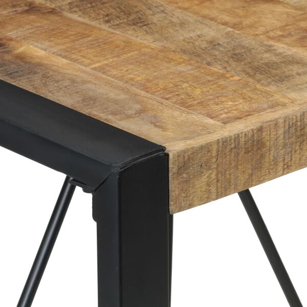 vidaXL Tavolo da Pranzo 80x80x75 cm in Legno di Mango Grezzo