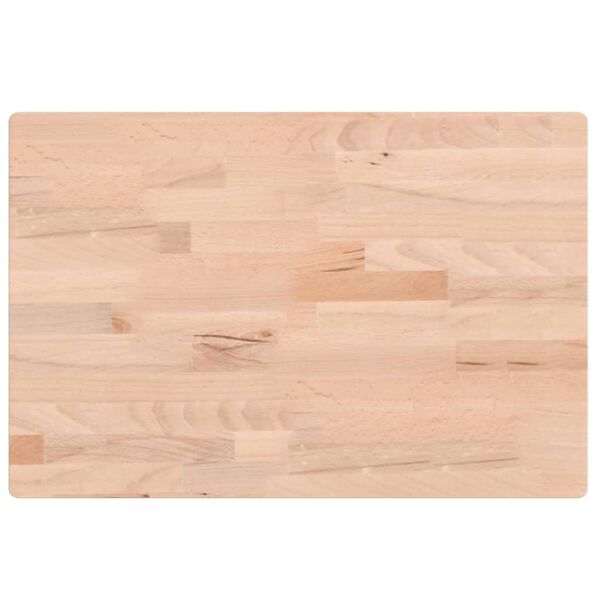 vidaXL Piano Bagno 60x40x2,5 cm Legno Massello di Faggio
