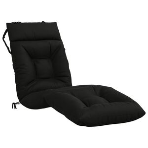 vidaXL Cuscino per Lettino VIANEN 100% Poliestere Nero 200 x 50 x 8 cm
