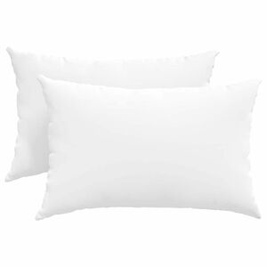 vidaXL Cuscini da Divano 2 pcs Bianco 60 x 40 cm Tessuto