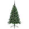 vidaXL Albero di Natale artificiale con luci integrate Verde 120 cm