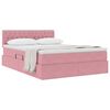 vidaXL Letto con Contenitore con materasso Rosa 140 x 200 cm Velluto