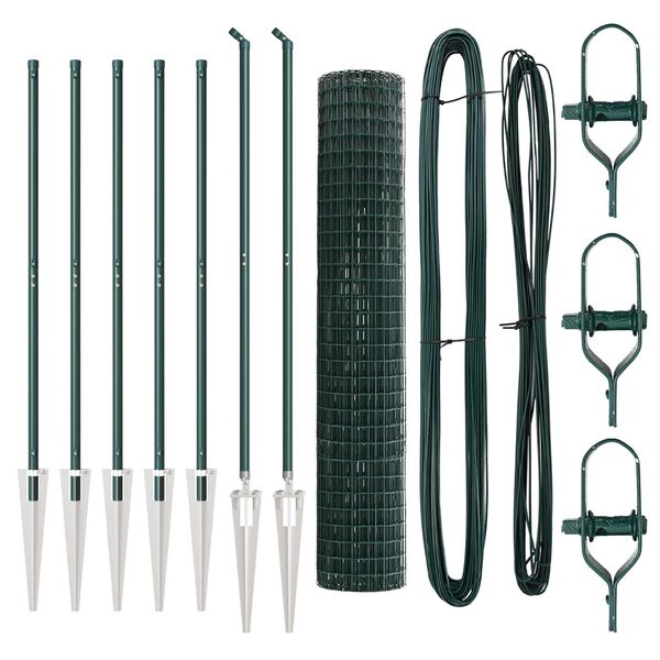 vidaXL Recinzione con Posto Verde 1,5 x 10 m Acciaio