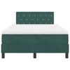 vidaXL Letto a molle con materasso Verde Scuro 120 x 200 cm Velluto