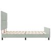 vidaXL Letto a molle con testiera Grigio chiaro 140 x 200 cm Velluto
