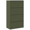 vidaXL Armadio 2 pcs Verde oliva 80 x 40 x 140 cm Acciaio