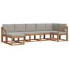 vidaXL Set di divani da esterno 7 pz Grigio Naturale e Chiaro