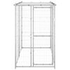 vidaXL Gabbia per Cani da Esterno in Acciaio con Tetto 110x220x180 cm