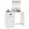 vidaXL Toeletta Specchio Bianco Lucido 90x50x132,5cm Legno Multistrato
