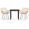 vidaXL Set da Pranzo da Giardino 3 pz in Polyrattan