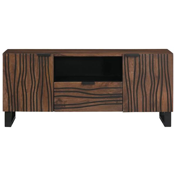 vidaXL Unit&agrave; TV con cassetto Noce 105 x 33 x 46 cm Legno multistrato