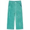 vidaXL Pantaloni per Bambini in Velluto a Coste Verde Menta 104
