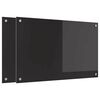 vidaXL Schienale da cucina 2 pz Nero 80 x 50 cm vetro temperato