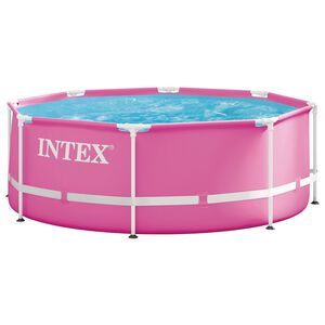 INTEX Piscina da giardino con telaio in metallo sopra il terreno per