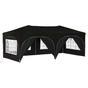 vidaXL Tenda per feste a pop-up Nero 575 x 288 x 245 cm Tessuto Oxford