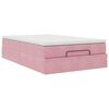vidaXL Pouf Letto con Materasso Rosa 120x190 cm Velluto
